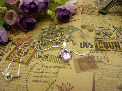 项链女韩版时尚锁骨水晶甜美吊坠首饰品配饰装饰女生B4-1-3