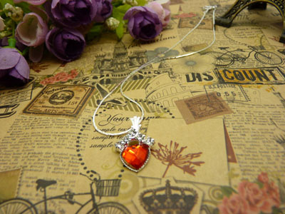 项链女韩版时尚锁骨水晶甜美吊坠首饰品配饰装饰女生B4-1-3