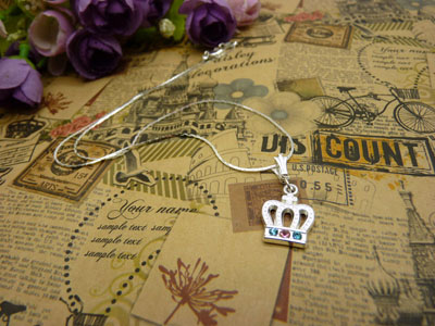 项链女韩版时尚锁骨水晶甜美吊坠首饰品配饰装饰女生B4-1-3