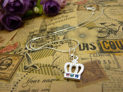 项链女韩版时尚锁骨水晶甜美吊坠首饰品配饰装饰女生B4-1-3