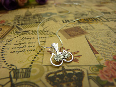 项链女韩版时尚锁骨水晶甜美吊坠首饰品配饰装饰女生B4-1-3