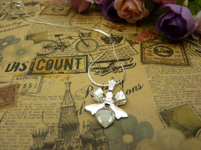 项链女韩版时尚锁骨水晶甜美吊坠首饰品配饰装饰女生B4-1-3