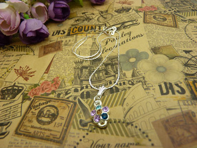 项链女韩版时尚锁骨水晶甜美吊坠首饰品配饰装饰女生B4-1-3