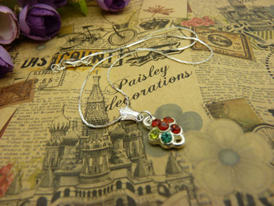 项链女韩版时尚锁骨水晶甜美吊坠首饰品配饰装饰女生B4-1-3