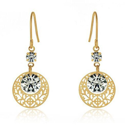 10元店爆款韩版锆石耳环 日韩精致时尚气质水钻耳钉耳环耳挂 女防过敏耳饰品（B4-1-4）