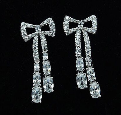 10元店爆款韩版锆石耳环 日韩精致时尚气质水钻耳钉耳环耳挂 女防过敏耳饰品（B4-1-4）