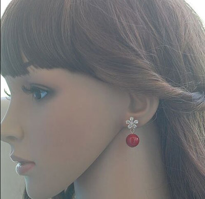 10元店爆款韩版锆石耳环 日韩精致时尚气质水钻耳钉耳环耳挂 女防过敏耳饰品（B4-1-4）