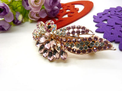 韩版优雅水晶发夹顶夹镶钻头饰品 水钻弹簧夹盘发卡 马尾夹-23号-16号C5-2-4