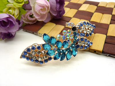 韩版优雅水晶发夹顶夹镶钻头饰品 水钻弹簧夹盘发卡 马尾夹-23号-16号C5-2-4