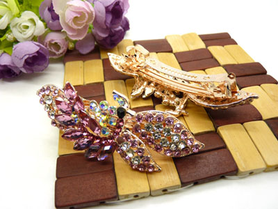 韩版优雅水晶发夹顶夹镶钻头饰品 水钻弹簧夹盘发卡 马尾夹-23号-16号C5-2-4