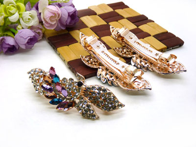 韩版优雅水晶发夹顶夹镶钻头饰品 水钻弹簧夹盘发卡 马尾夹-23号-16号C5-2-4