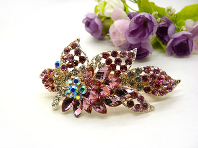 韩版优雅水晶发夹顶夹镶钻头饰品 水钻弹簧夹盘发卡 马尾夹-23号-16号C5-2-4