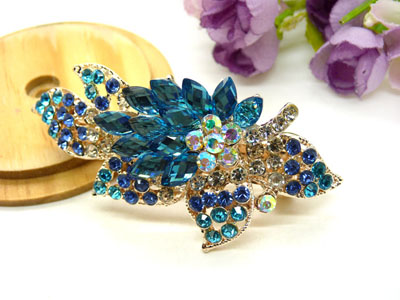 韩版优雅水晶发夹顶夹镶钻头饰品 水钻弹簧夹盘发卡 马尾夹-23号-16号C5-2-4