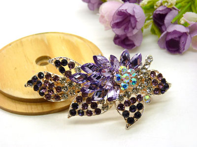 韩版优雅水晶发夹顶夹镶钻头饰品 水钻弹簧夹盘发卡 马尾夹-23号-16号C5-2-4