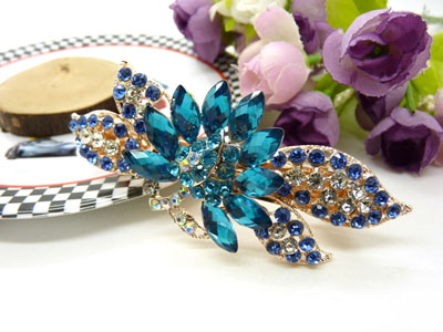 韩版优雅水晶发夹顶夹镶钻头饰品 水钻弹簧夹盘发卡 马尾夹-23号-16号C5-2-4