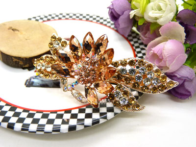 韩版优雅水晶发夹顶夹镶钻头饰品 水钻弹簧夹盘发卡 马尾夹-23号-16号C5-2-4