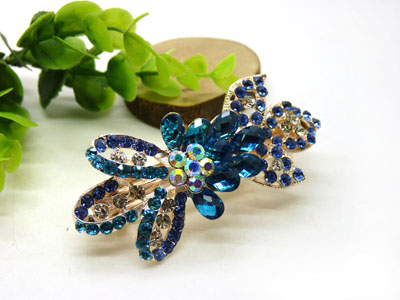 韩版优雅水晶发夹顶夹镶钻头饰品 水钻弹簧夹盘发卡 马尾夹-23号-16号C5-2-4