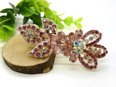 韩版优雅水晶发夹顶夹镶钻头饰品 水钻弹簧夹盘发卡 马尾夹-23号-16号C5-2-4