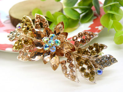 韩版优雅水晶发夹顶夹镶钻头饰品 水钻弹簧夹盘发卡 马尾夹-23号-16号C5-2-4