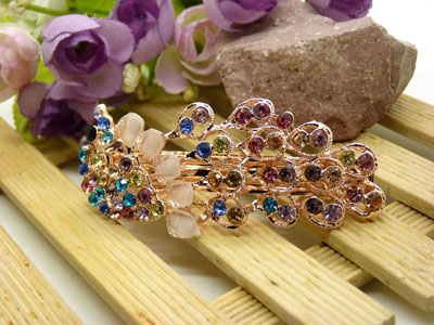 韩版发饰 顶夹 韩国 发夹 女头饰 琉璃水钻盘发发卡 横夹 弹簧夹C5-2-4