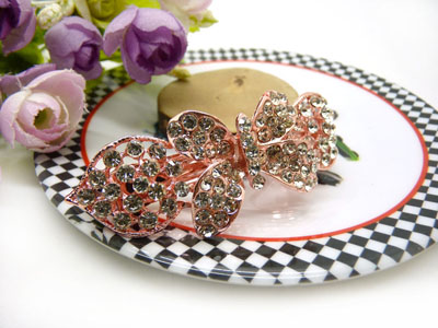 韩国水晶饰品盘发必备头饰发饰 横夹弹簧夹顶夹百搭发卡发夹-12号C5-3-3