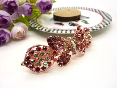 韩国水晶饰品盘发必备头饰发饰 横夹弹簧夹顶夹百搭发卡发夹-12号C5-3-3