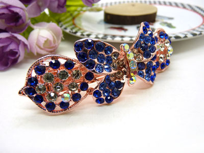 韩国水晶饰品盘发必备头饰发饰 横夹弹簧夹顶夹百搭发卡发夹-12号C5-3-3