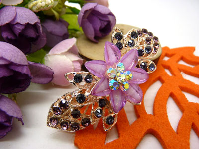 韩版发饰 顶夹 发夹 女头饰 蝴蝶结水钻盘发发卡 横夹 弹簧夹-5号C5-3-3