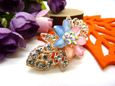 韩版发饰 顶夹 发夹 女头饰 蝴蝶结水钻盘发发卡 横夹 弹簧夹-5号C5-3-3