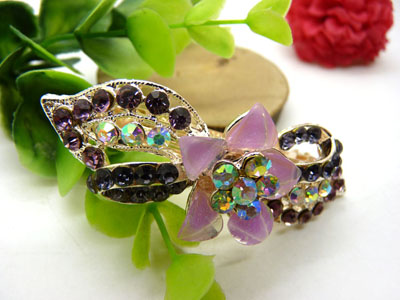 韩版发饰 顶夹 发夹 女头饰 蝴蝶结水钻盘发发卡 横夹 弹簧夹-5号C5-3-3