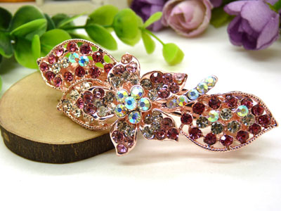 韩国水晶饰品盘发必备头饰发饰 横夹弹簧夹顶夹百搭发卡发夹-12号六C5-2-3