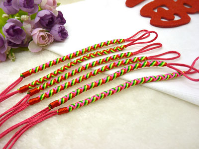 端午节五彩绳手链批发 五色线 金刚结款直纹扭纹款 地摊手链多款-5号C5-5-1后