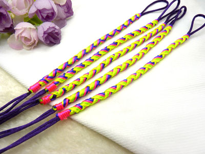 端午节五彩绳手链批发 五色线 金刚结款直纹扭纹款 地摊手链多款-5号C5-5-1后