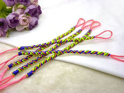 端午节五彩绳手链批发 五色线 金刚结款直纹扭纹款 地摊手链多款-5号C5-5-1后
