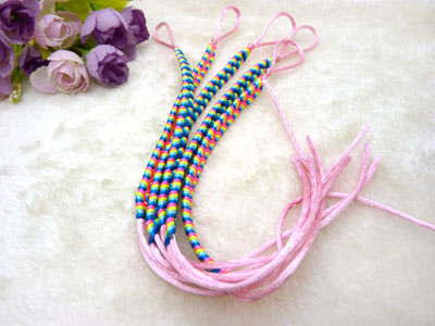 端午节五彩绳手链批发 五色线 金刚结款直纹扭纹款 地摊手链多款-5号C5-5-1后