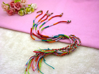 端午节五彩绳手链批发 五色线 金刚结款直纹扭纹款 地摊手链多款-6号C5-5-1后