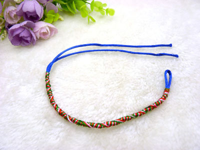 端午节五彩绳手链批发 五色线 金刚结款直纹扭纹款 地摊手链多款-2号C5-5-1后