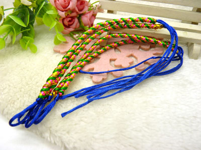 端午节五彩绳手链批发 五色线 金刚结款直纹扭纹款 地摊手链多款-1号C5-5-1后