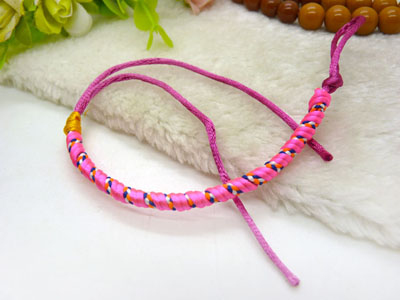 端午节五彩绳手链批发 五色线 金刚结款直纹扭纹款 地摊手链多款-1号C5-5-1后