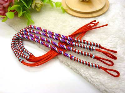 端午节五彩绳手链批发 五色线 金刚结款直纹扭纹款 地摊手链多款-1号C5-5-1后