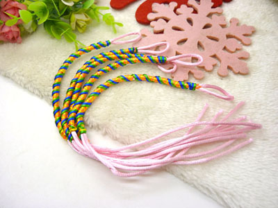 端午节五彩绳手链批发 五色线 金刚结款直纹扭纹款 地摊手链多款-1号C5-5-1后