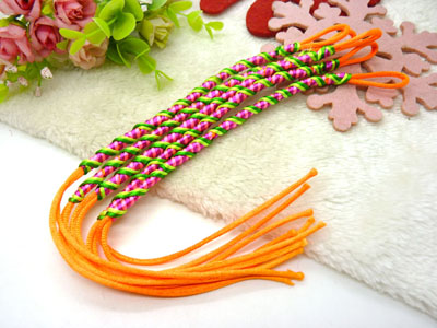 端午节五彩绳手链批发 五色线 金刚结款直纹扭纹款 地摊手链多款-1号C5-5-1后