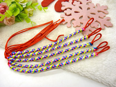 端午节五彩绳手链批发 五色线 金刚结款直纹扭纹款 地摊手链多款-1号C5-5-1后
