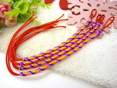 端午节五彩绳手链批发 五色线 金刚结款直纹扭纹款 地摊手链多款-1号C5-5-1后