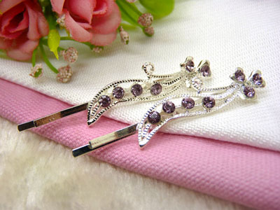 漂亮韩式 水钻边夹 闪水晶对夹 成人刘海发饰 对夹头饰头花-6号六C5-3-4