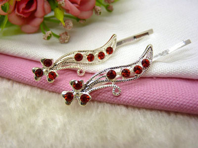 漂亮韩式 水钻边夹 闪水晶对夹 成人刘海发饰 对夹头饰头花-6号六C5-3-4