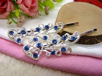 漂亮韩式 水钻边夹 闪水晶对夹 成人刘海发饰 对夹头饰头花-6号六C5-3-4