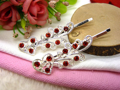 漂亮韩式 水钻边夹 闪水晶对夹 成人刘海发饰 对夹头饰头花-6号六C5-3-4