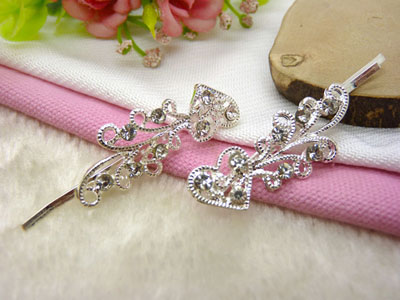 漂亮韩式 水钻边夹 闪水晶对夹 成人刘海发饰 对夹头饰头花-6号六C5-3-4