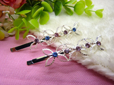 喜芙发饰韩国头饰发饰流行美丽繁花春水发夹对夹边夹刘海夹-4号C4-1-3